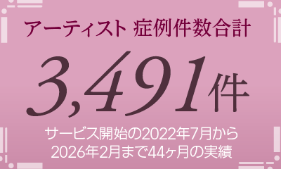 アーティスト症例件数 3,491件